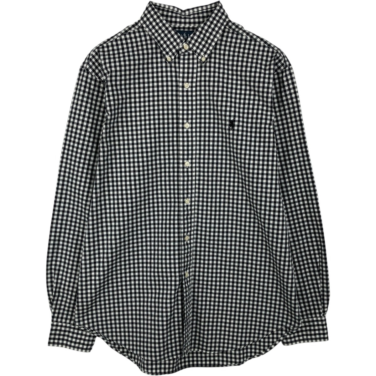 古着 ラルフローレン Ralph Lauren CLASSIC FIT クラシックフィット ギンガムチェック 長袖 ボタンダウンチェックシャツ メンズL相当/eaa650120