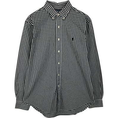 古着 ラルフローレン Ralph Lauren CLASSIC FIT クラシックフィット ギンガムチェック 長袖 ボタンダウンチェックシャツ メンズL相当/eaa650120
