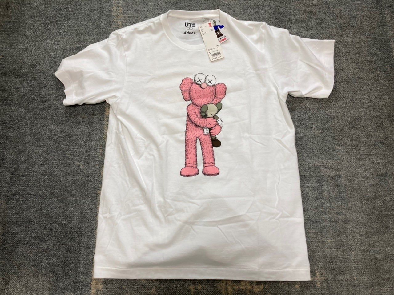 Uniqlo KAWS Pink BFF Tee "White"