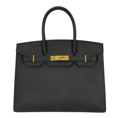 HERMES エルメス ハンドバッグ バーキン30 セリエ 外縫い セリエ 黒 (ブラック) エプソン ゴールド金具 U刻印 新品同様【中古】