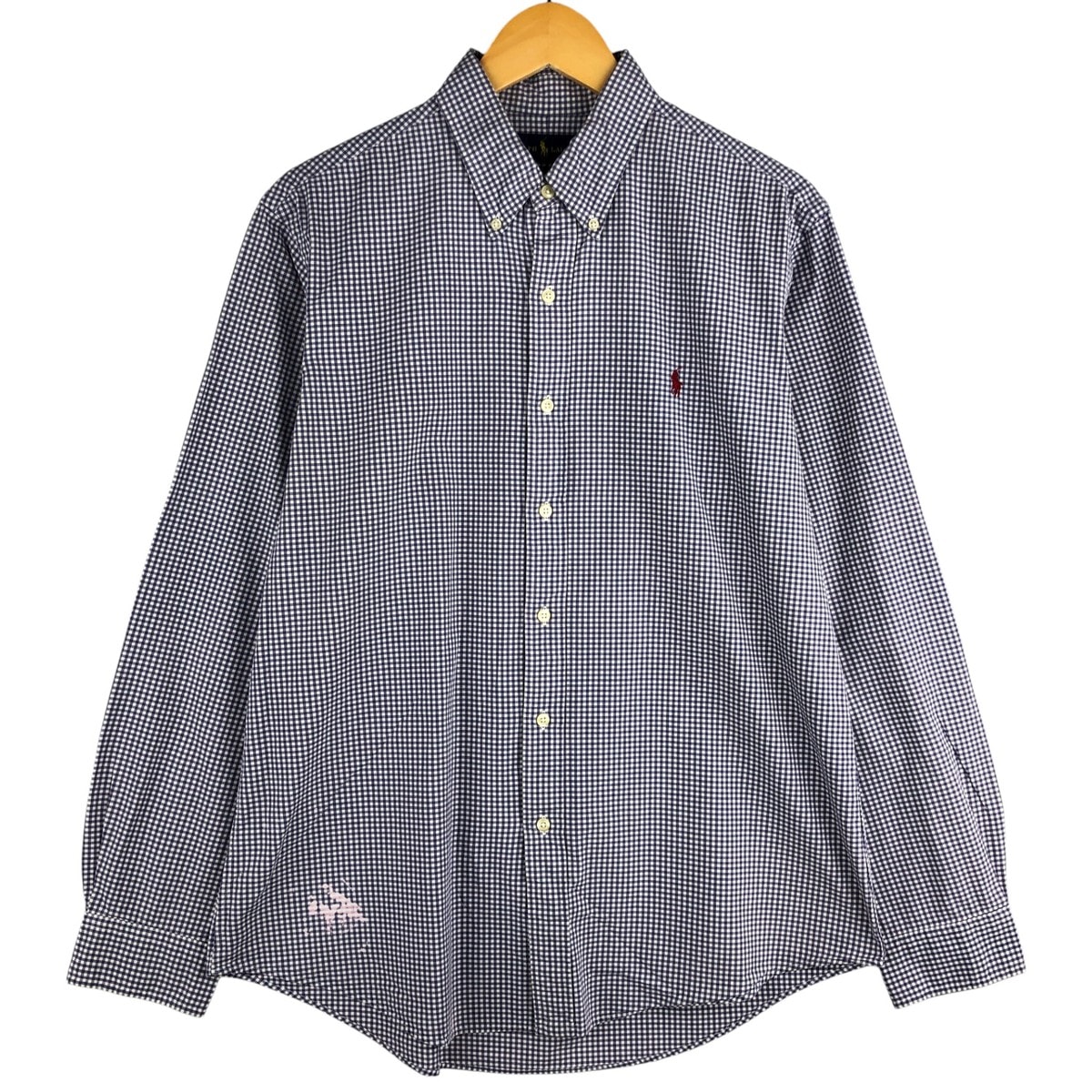 古着 ラルフローレン Ralph Lauren CUSTOM FIT ギンガムチェック 長袖 ボタンダウンチェックシャツ メンズL相当/eaa590966