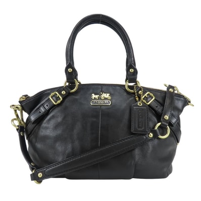 【中古】 コーチ ハンドバッグ 15960 レザー ブラック ゴールド金具 2WAY 肩掛け ショルダー カジュアル 普段使い レディース 女性 COACH