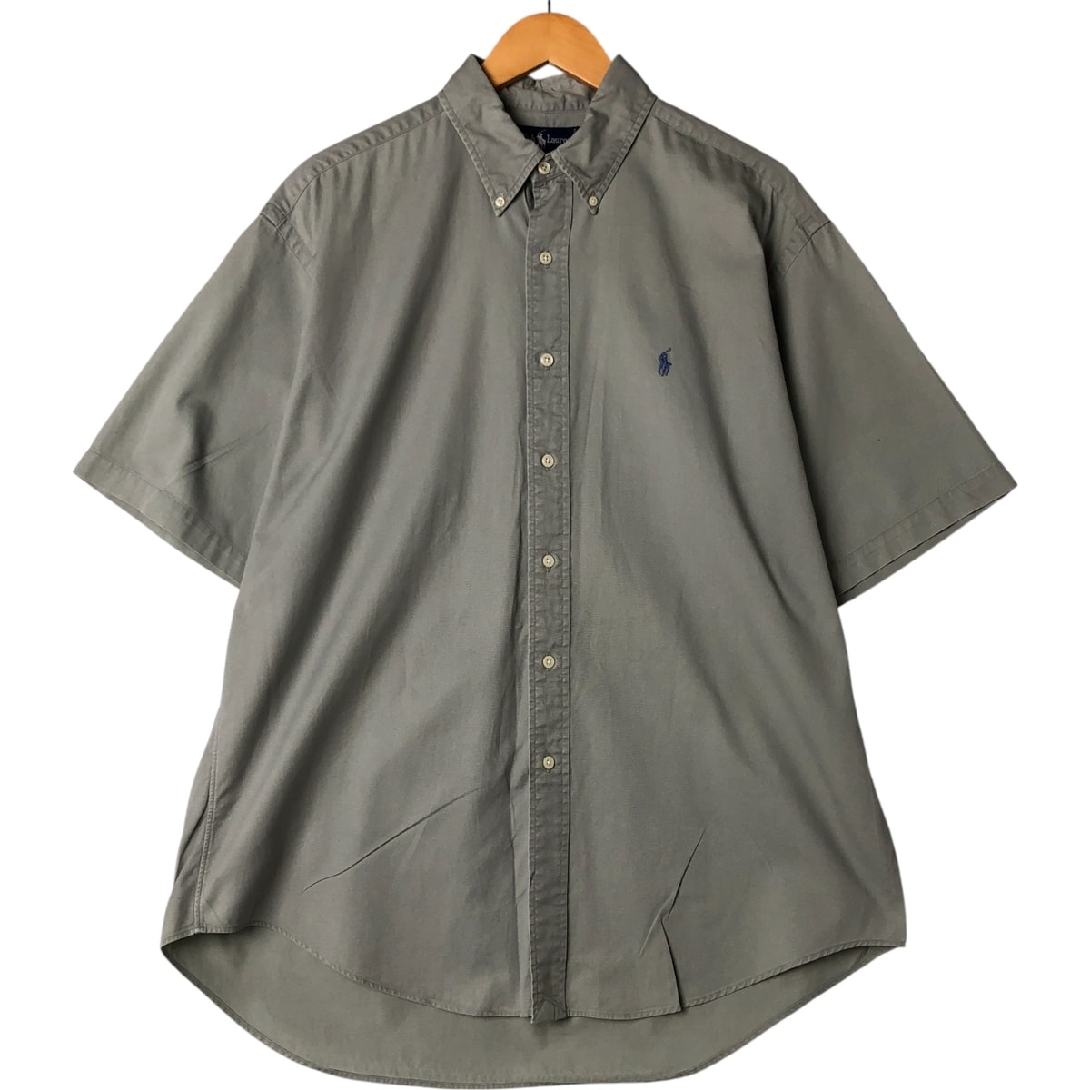 古着 ラルフローレン Ralph Lauren BLAIRE 半袖 ボタンダウンシャツ メンズL相当/eaa560646