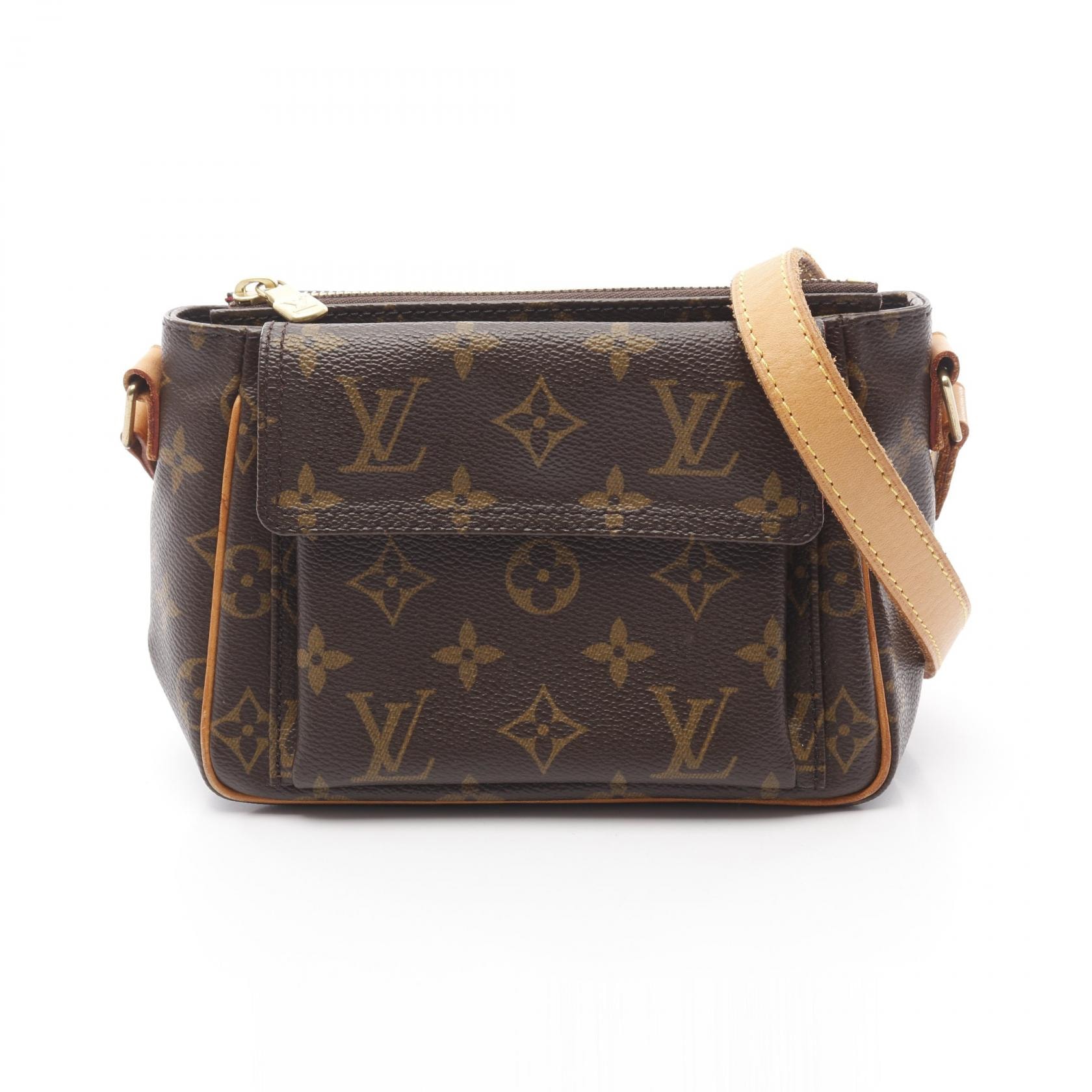 ルイ・ヴィトン LOUIS VUITTON ヴィバシテPM ショルダーバッグ バッグ PVCコーティングキャンバス レザー モノグラム レディース ブラウン系 M51165 【中古】
