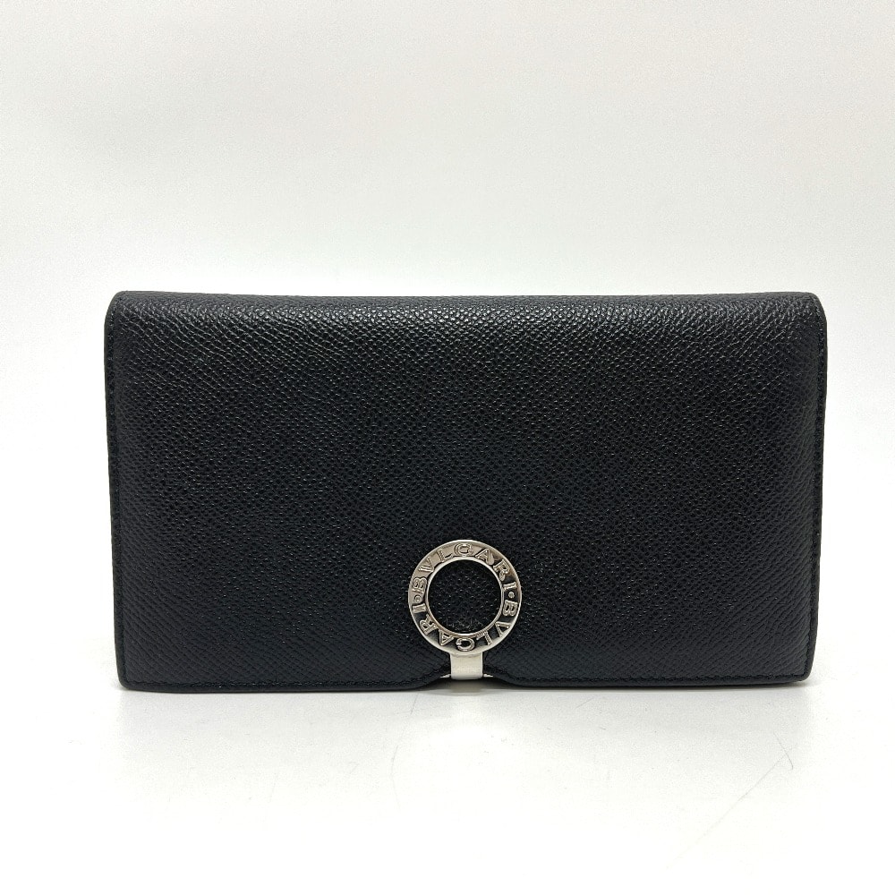 ブルガリ BVLGARI ブルガリブルガリ ロゴクリップ 33745 2つ折り財布 財布 ウォレット 長財布 レザー ブラック