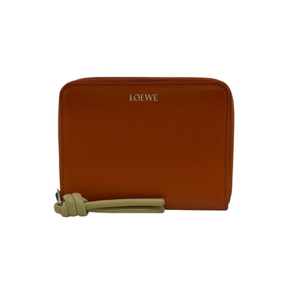 ロエベ LOEWE 二つ折り財布 ノット コンパクトジップウォレット オレンジ