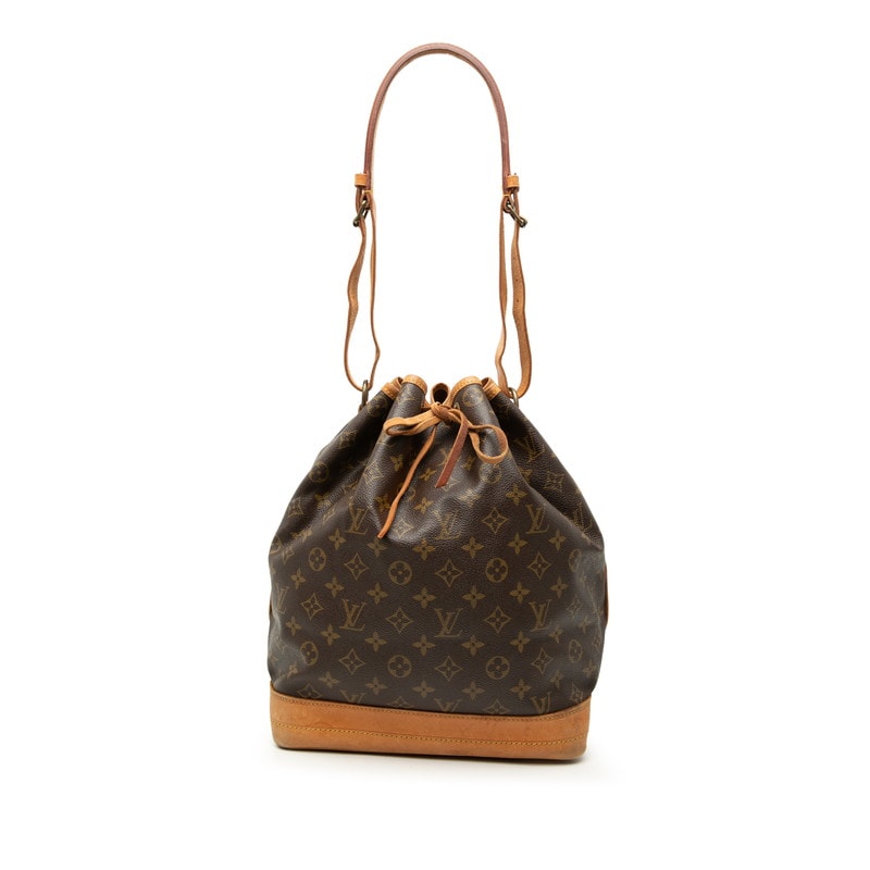 ルイ ヴィトン モノグラム ノエ 肩掛け ショルダーバッグ M42224 ブラウン PVC レザー レディース LOUIS VUITTON 【中古】