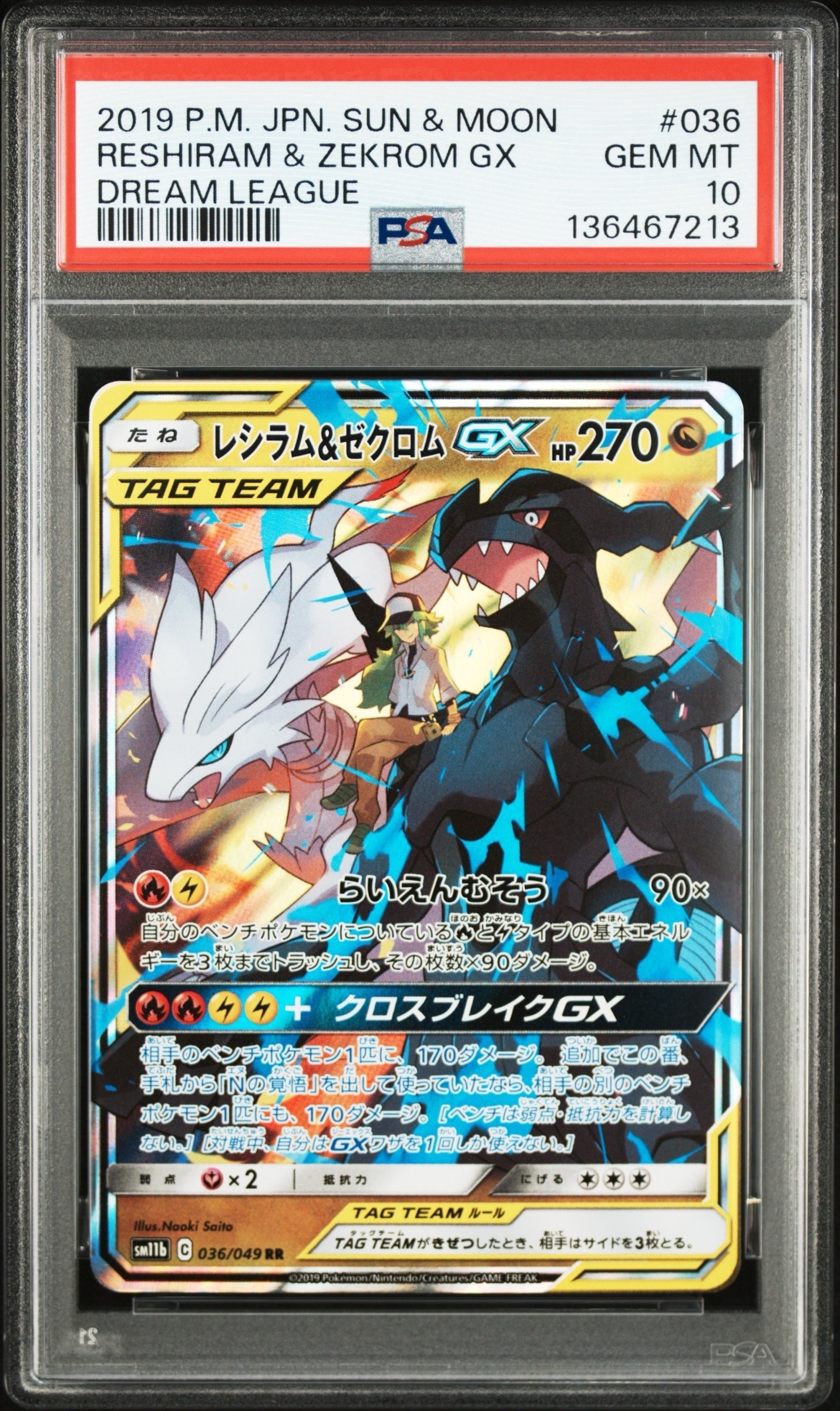 レシラム&ゼクロムGX (N) RR[SM11b 036/049](強化拡張パック「ドリームリーグ」)