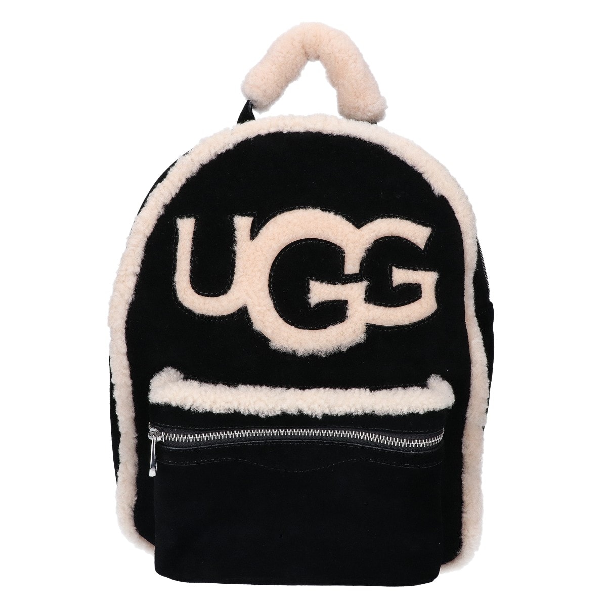アグ 【美品】1093568 DANNIE BACKPACK SHEEPSKIN ロゴデザイン シープスキン バックパック