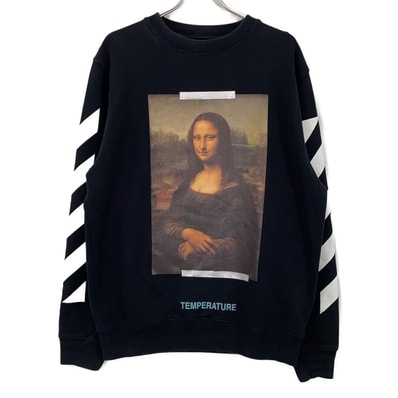 オフホワイト ブラック OMBA003S18003012 18SS モナリザ スウェットシャツ S