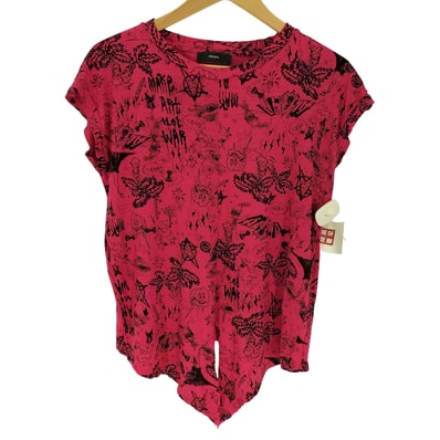 総柄クルーネックtシャツ【1141734213638】