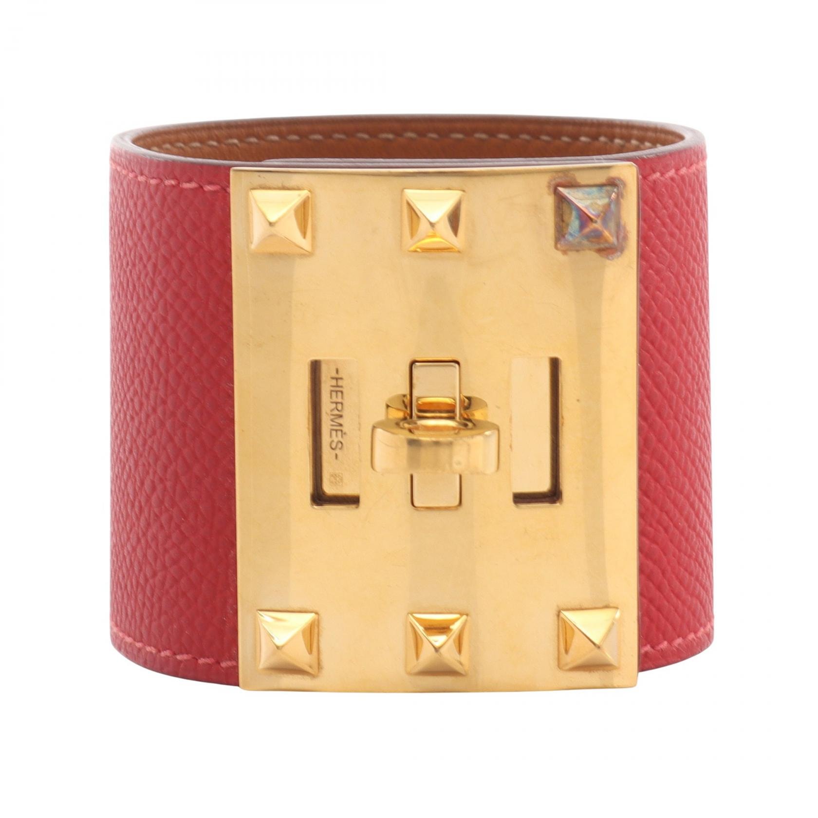 エルメス HERMES ケリードッグ エクストリーム バングル アクセサリー GP(ゴールドメッキ) ヴォーエプソン ヴォーエプソン ゴールド レディース レッド系 / ゴールド系 【中古】