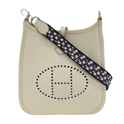 HERMES エルメス ショルダーバッグ エヴリン(エブリン) 16 TPM アマゾン ジグザグ ベトン/黒 (ブラック)/白 (ホワイト) トリヨンクレマンス シルバー金具 B刻印 新品同様【中古】
