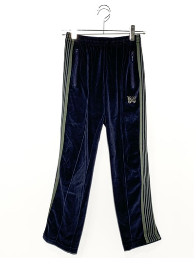 NEEDLES Narrow Track Pants Velour "Navy"