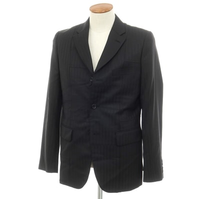 【中古】コムデギャルソン オムドゥ COMME des GARCONS HOMME DEUX 2024年春夏 切替 ウール テーラードジャケット ブラック【サイズM】【メンズ】