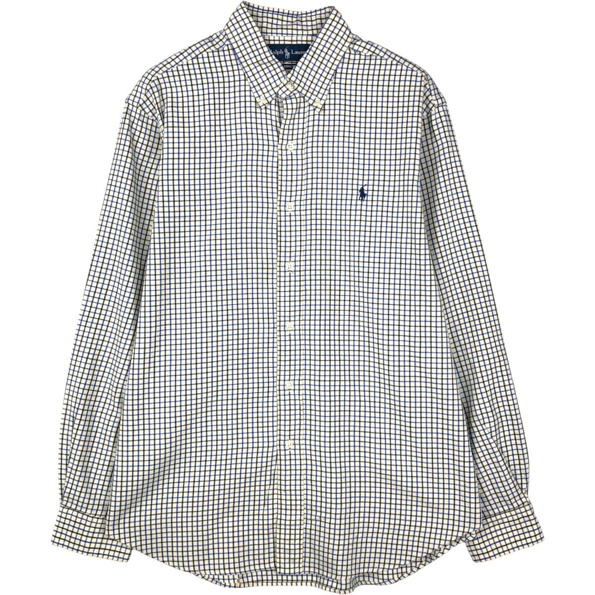 古着 ラルフローレン Ralph Lauren CLASSIC FIT 長袖 ボタンダウンチェックシャツ メンズL相当/eaa676779