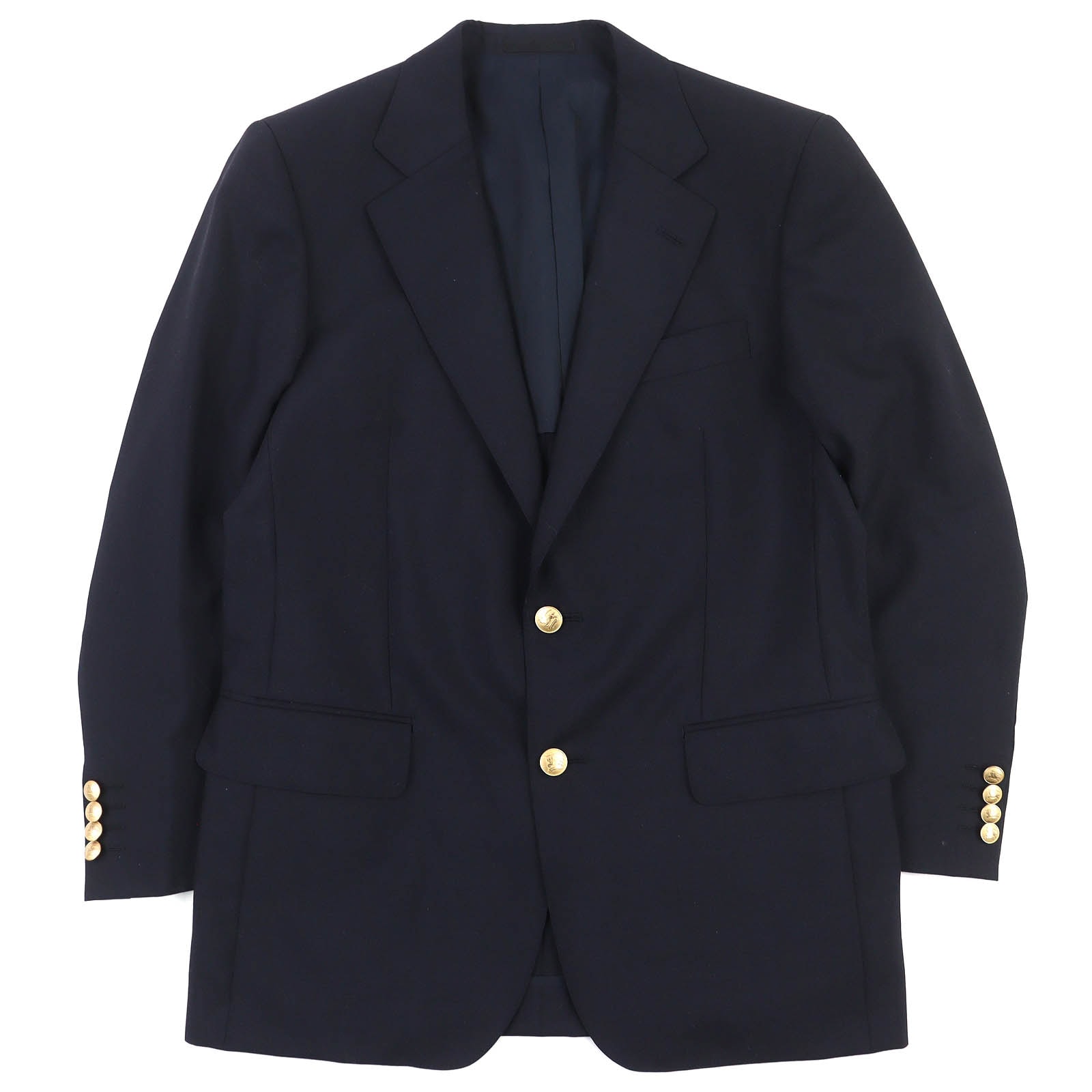 未使用に近い】極美品 バーバリーロンドン 紺ブレザー 金ボタン 90-78