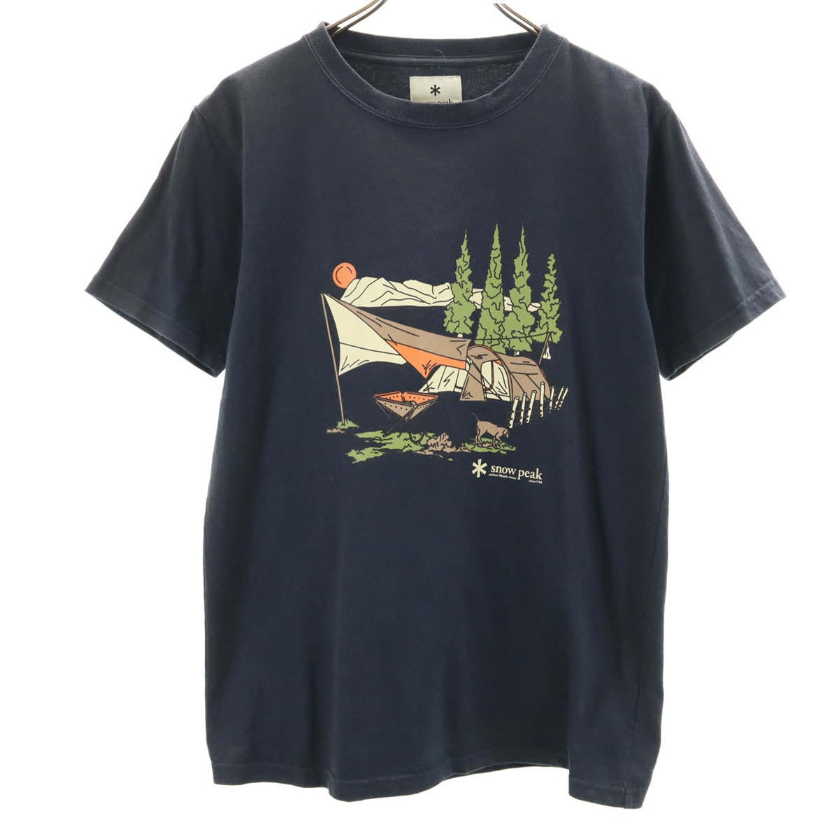 snowpeak スノーピーク 半袖 Tシャツ M ブラック系