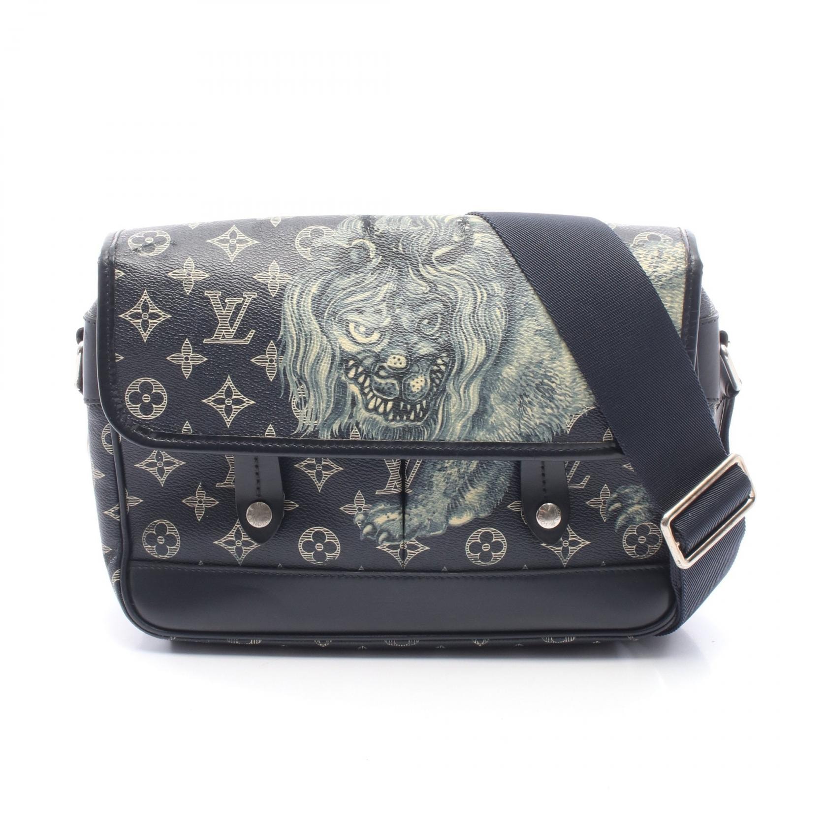 ルイ・ヴィトン LOUIS VUITTON メッセンジャーPM モノグラムサバンナ ショルダーバッグ バッグ PVCコーティングキャンバス レザー モノグラム メンズ ネイビー系 / ブルー系 M54248 【中古】