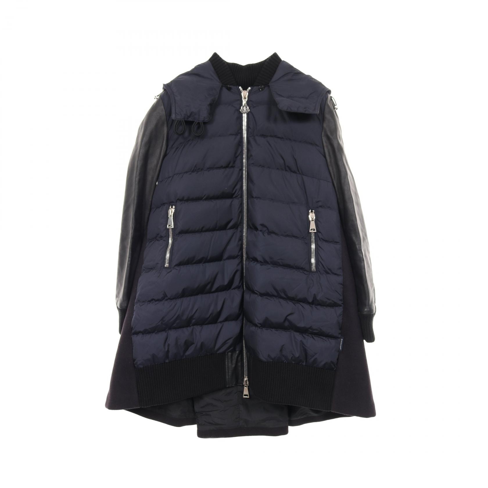 モンクレール MONCLER BLOIS ブロス ダウンジャケット 衣料品 アウター ウール ナイロン レディース ネイビー系 / ブラック系 【中古】