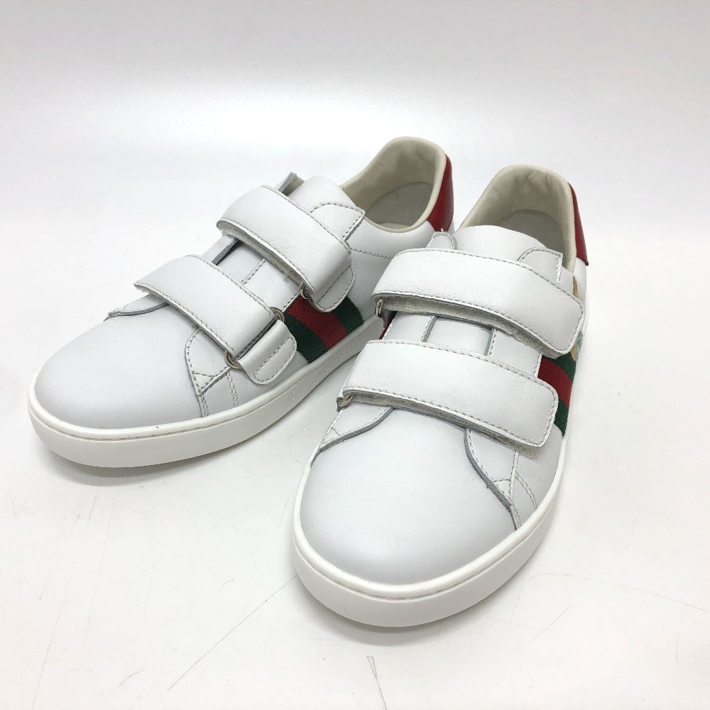 グッチ GUCCI 猫 シェリーライン キャット 靴 シューズ スニーカー レザー ホワイト 未使用
