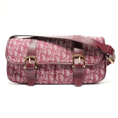 ディオール Dior トロッター キャンバス メッセンジャー ショルダーバッグ【中古】