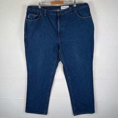 古着 カーハート Carhartt デニムパンツ 5ポケット テーパード ワーク ジーンズ ジーパン 色落ち w46 L32 ブルー メンズ