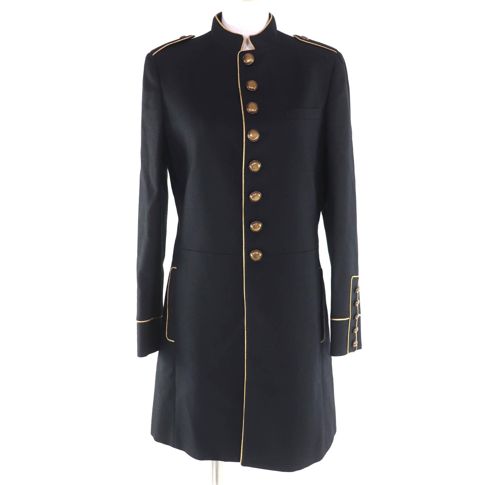 極美品 サンローランパリ コート ブラック レディース 38 413428