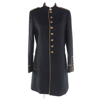 極美品 サンローランパリ コート ブラック レディース 38 413428