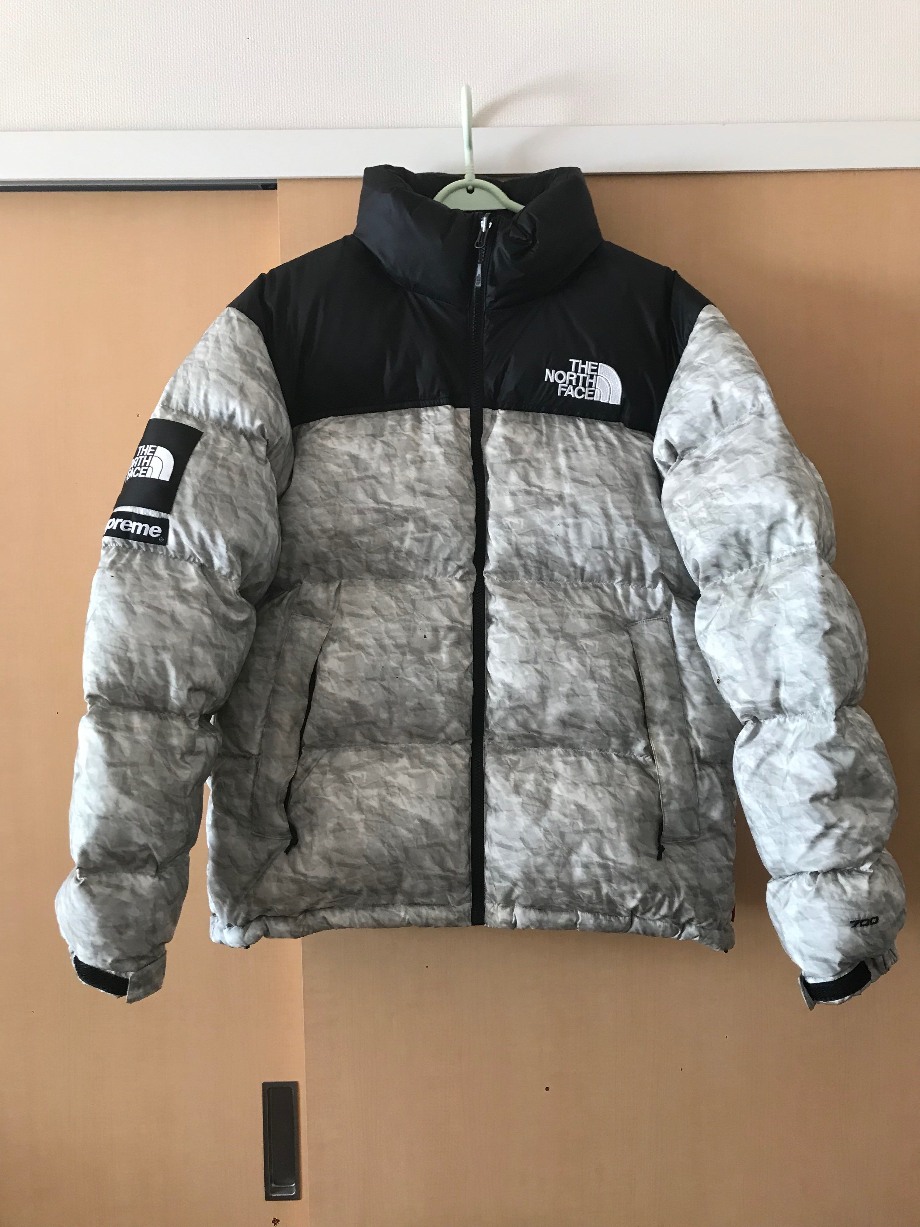 Supreme x The North Face Nuptse Jacket "White Paper Print"