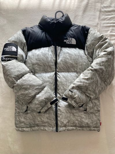 Supreme x The North Face Nuptse Jacket "White Paper Print"
