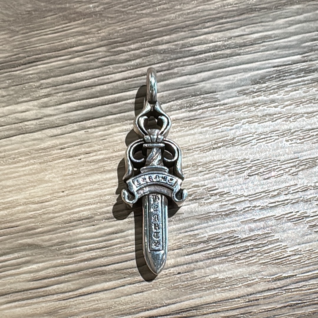 Chrome Hearts Double Dagger Pendant "Silver"