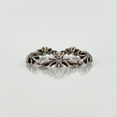 CHROME HEARTS(クロムハーツ) RING TNY E CH PLS DIA タイニーECHプラス ダイヤ シルバー SV925 ダイヤ付 リング・指輪 3.31g シルバー