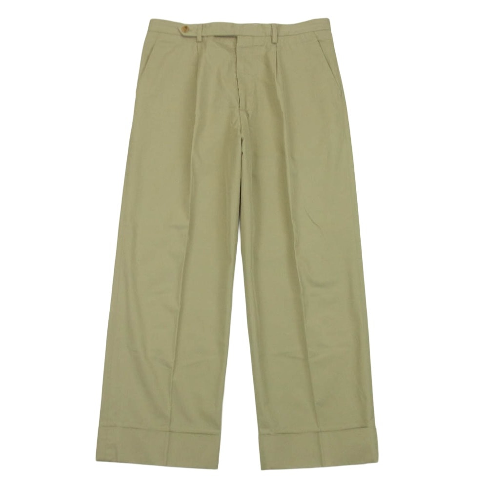 MAISON MARGIELA メゾンマルジェラ 17SS S50KA0369 四つタグ 14ライン 裾タブル コットン トラウザー パンツ ベージュ系 48【中古】