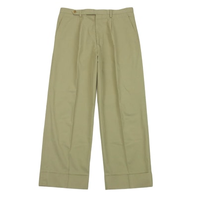 MAISON MARGIELA メゾンマルジェラ 17SS S50KA0369 四つタグ 14ライン 裾タブル コットン トラウザー パンツ ベージュ系 48【中古】