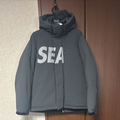 WIND AND SEA Sea Hooded Down Jacket "Charcoal"