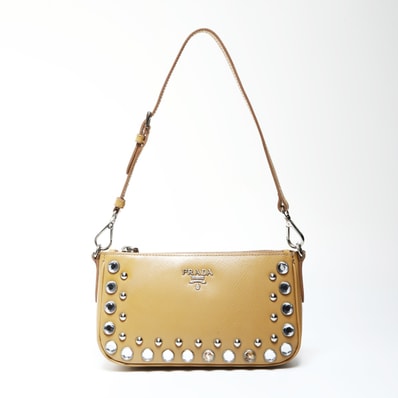 プラダ PRADA ビジュー パテントレザー アクセサリーポーチ ショルダーバッグ【中古】