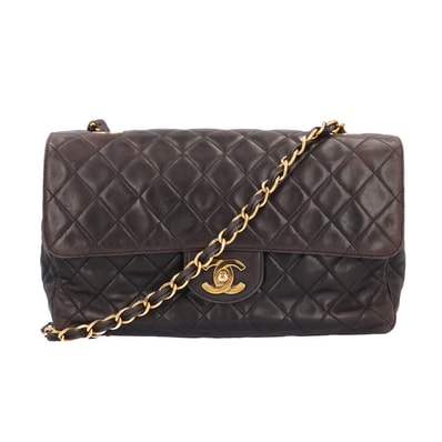 シャネル マトラッセ ショルダーバッグ ラムスキン ブラック レディース CHANEL 中古