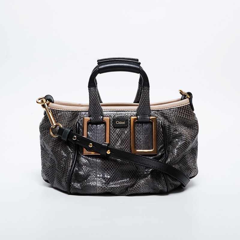 クロエ Chloe パイソン エテル 2way ハンドバッグ【中古】