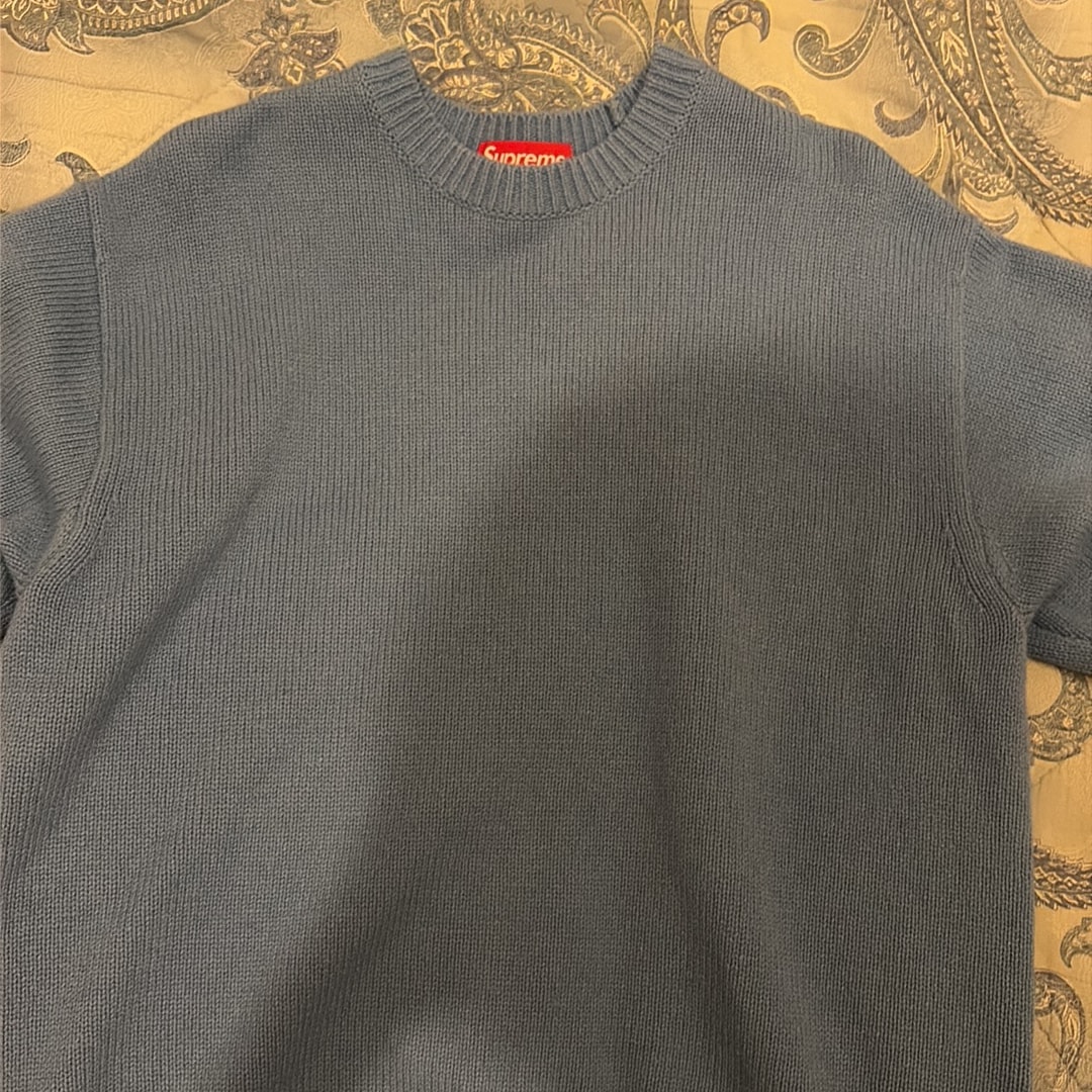 Supreme Angora Script Sweater "Light Blue"