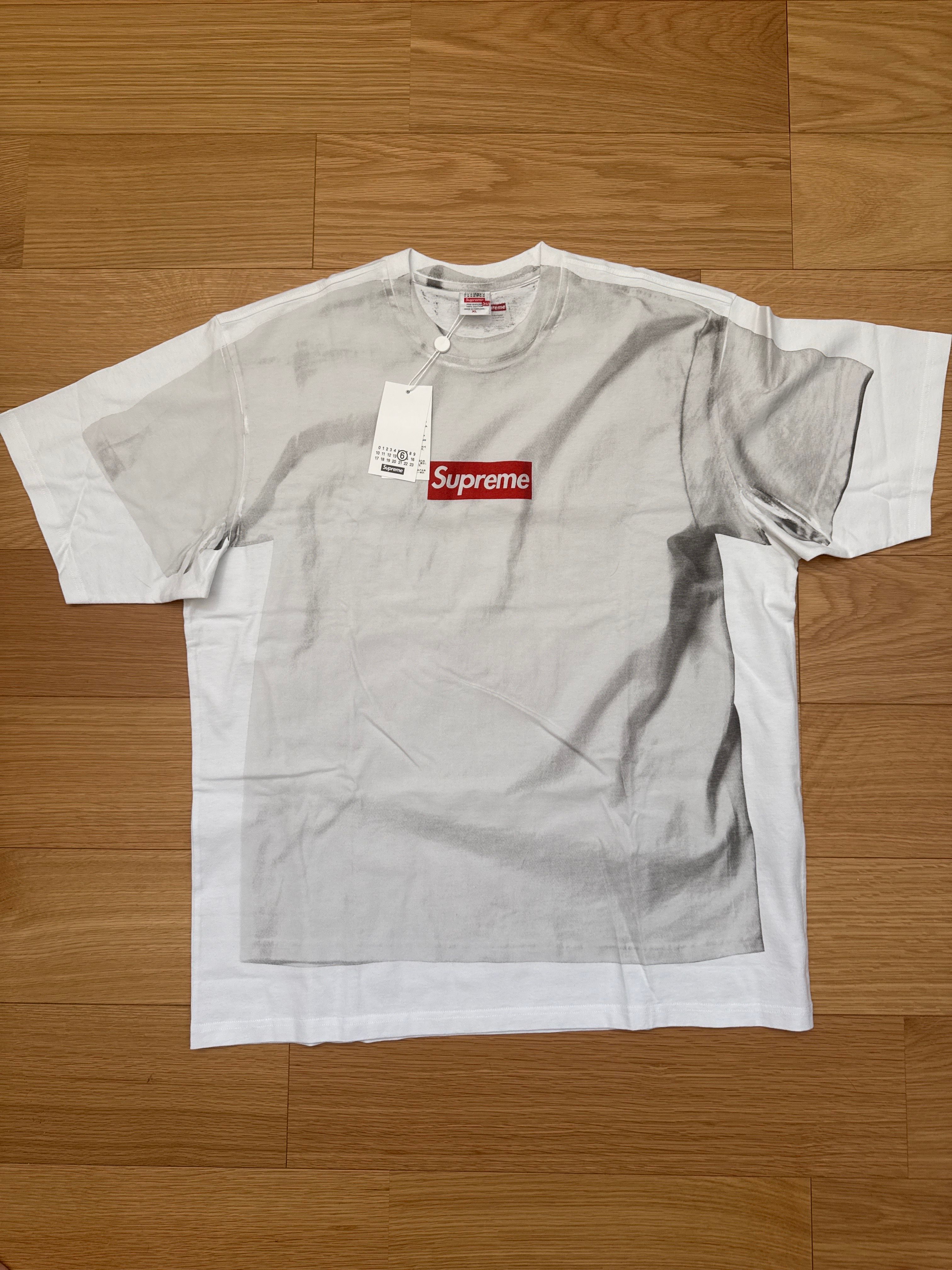 Supreme x MM6 Maison Margiela Box Logo Tee "White"