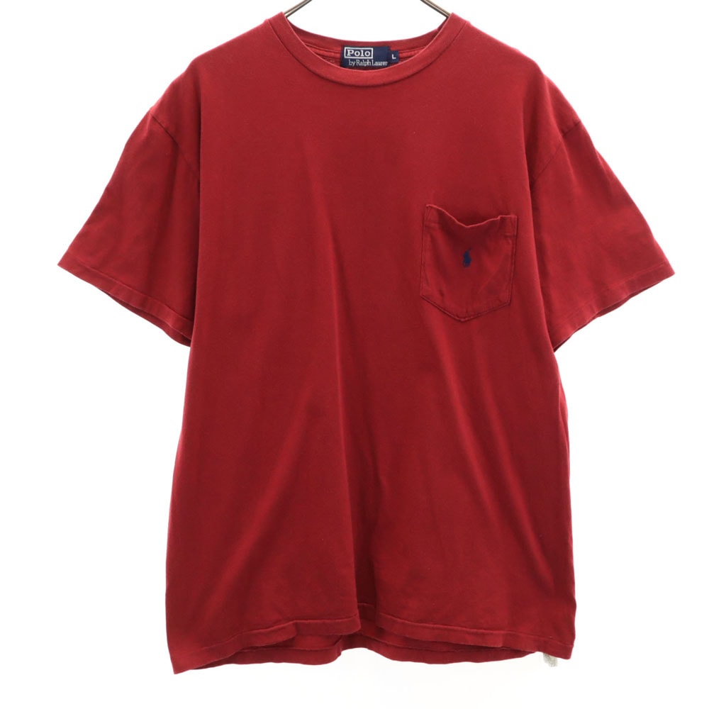 Polo by Ralph Lauren ポロバイラルフローレン 半袖 Tシャツ L レッド ポケT