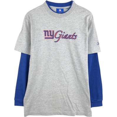 古着 リーボック Reebok NFL NEW YORK GIANTS ニューヨークジャイアンツ ロングTシャツ ロンT メンズM相当/eaa675417