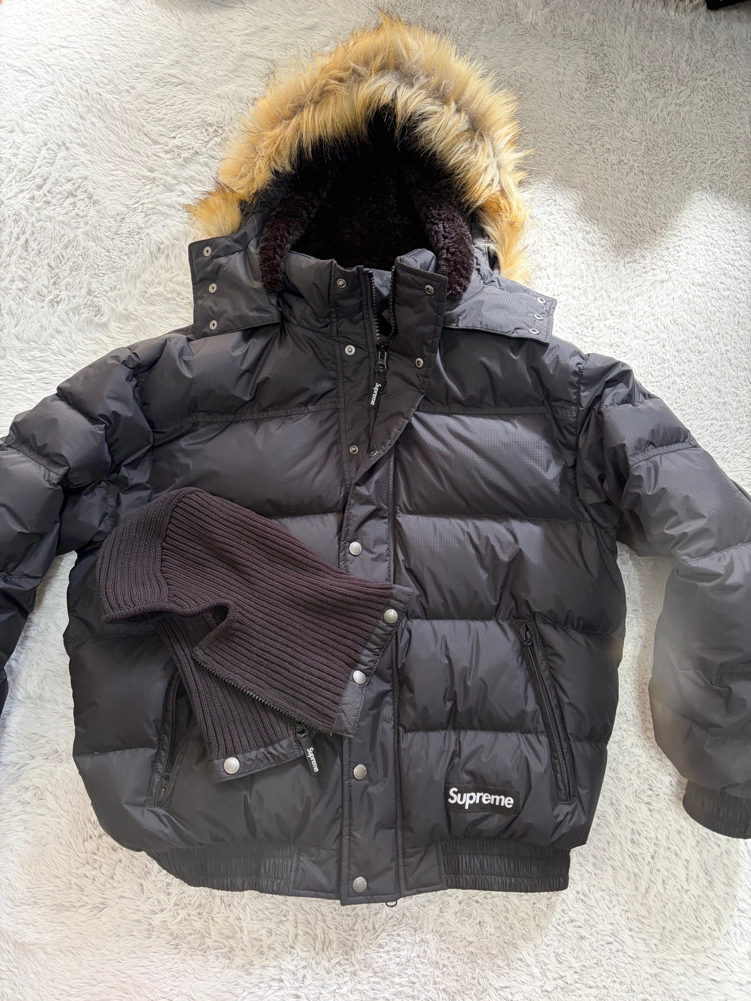 Supreme Facemask 700-Fill Down Puffer Jacket "Black"