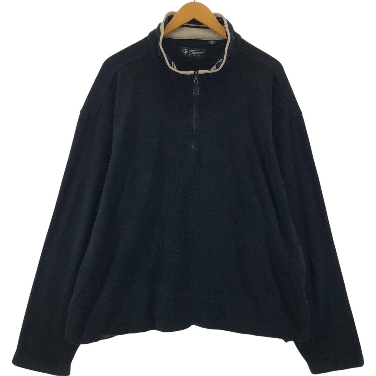 古着 リーボック Reebok GOLF ハーフジップ フリースプルオーバー メンズL相当/eaa549429