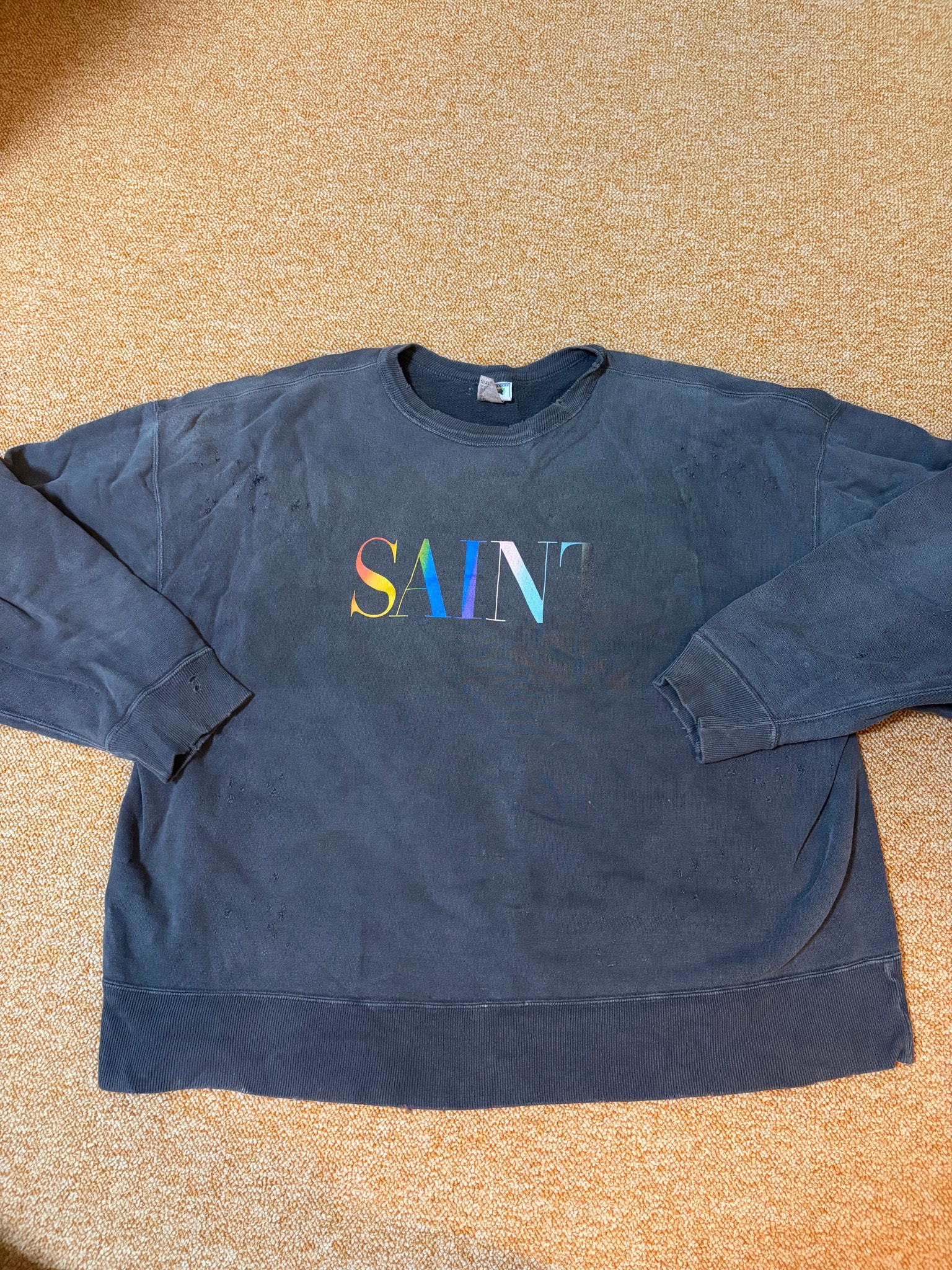 SAINT Mxxxxxx Crew Sweat_Rainbow Saint "Black"