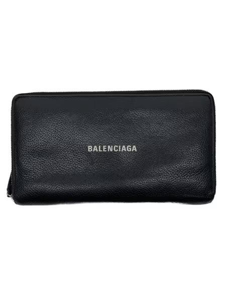 BALENCIAGA Cash Continetal Zip Around Wallet "Black"