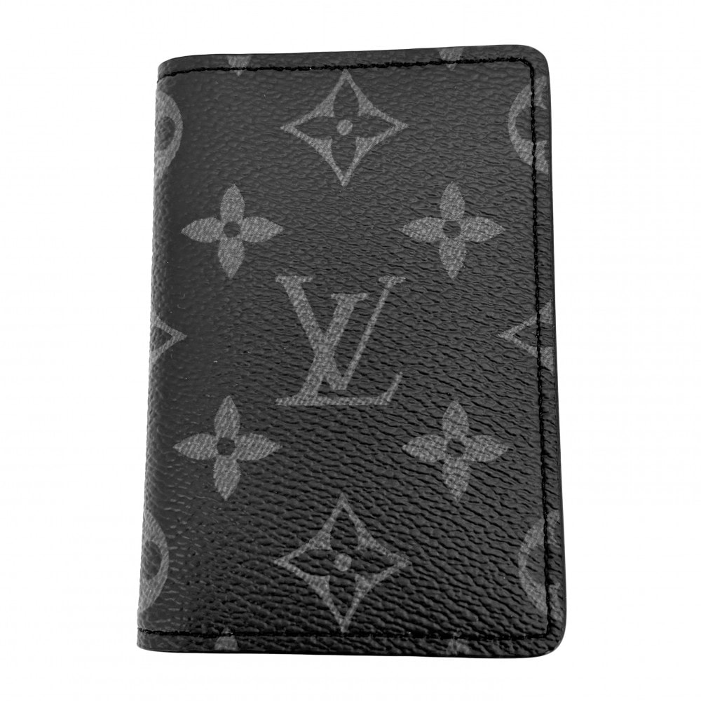 LOUIS VUITTON ルイヴィトン カードケース モノグラムエクリプス オーガナイザードゥポッシュ 名刺入れ 定期入れ 小物 M61696    ブラック 黒 メンズ 美品【中古品】