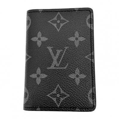 LOUIS VUITTON ルイヴィトン カードケース モノグラムエクリプス オーガナイザードゥポッシュ 名刺入れ 定期入れ 小物 M61696 ブラック 黒 メンズ 美品【中古品】