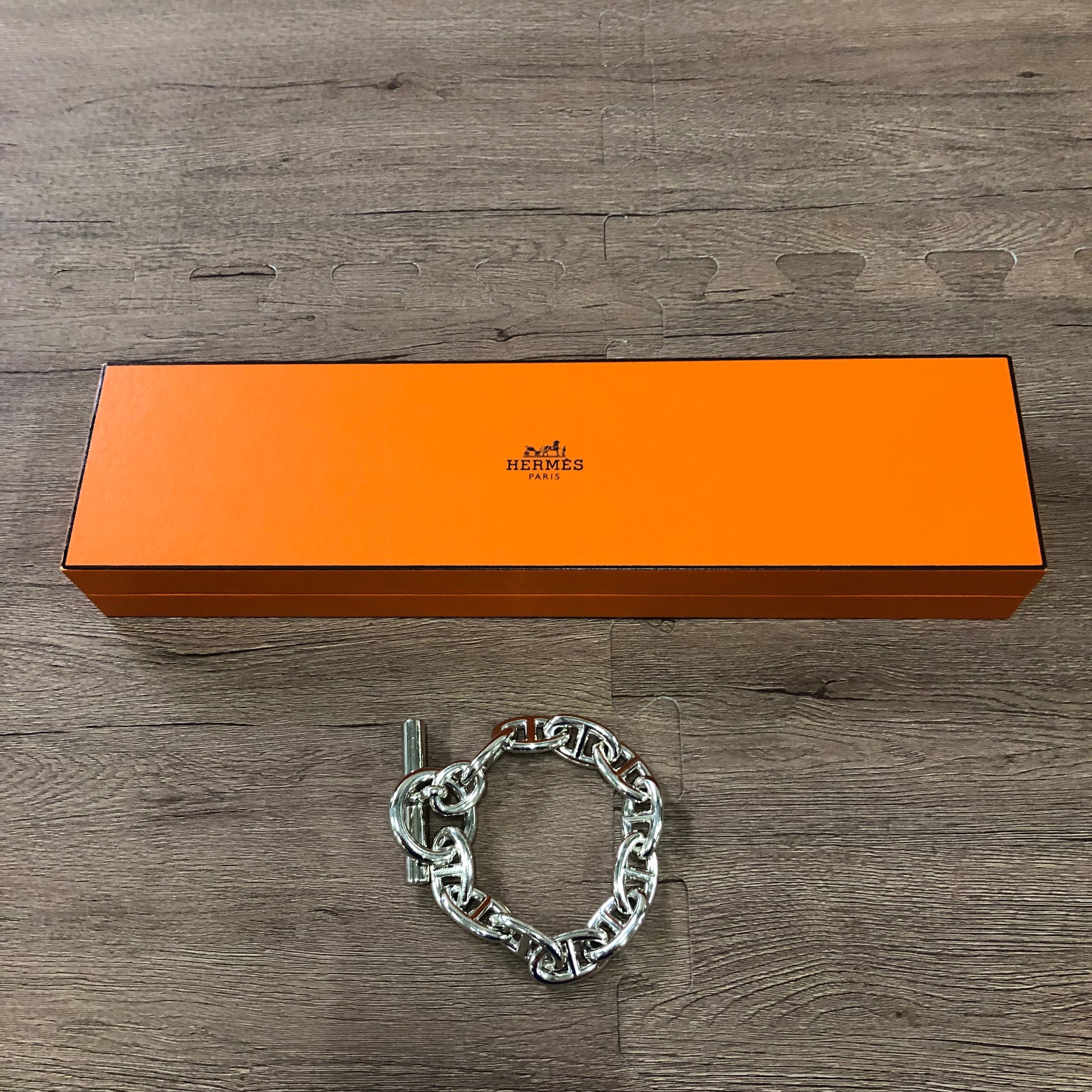 Hermes Chaine D'ancre TGM Bracelet "Silver"